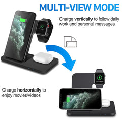 3in1 Wireless Fast Charger Dock Station-QPD